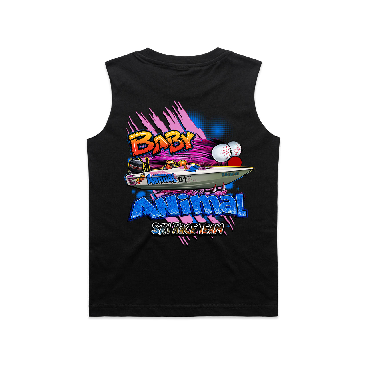 Baby Animal Ski Race Team Kids Tank