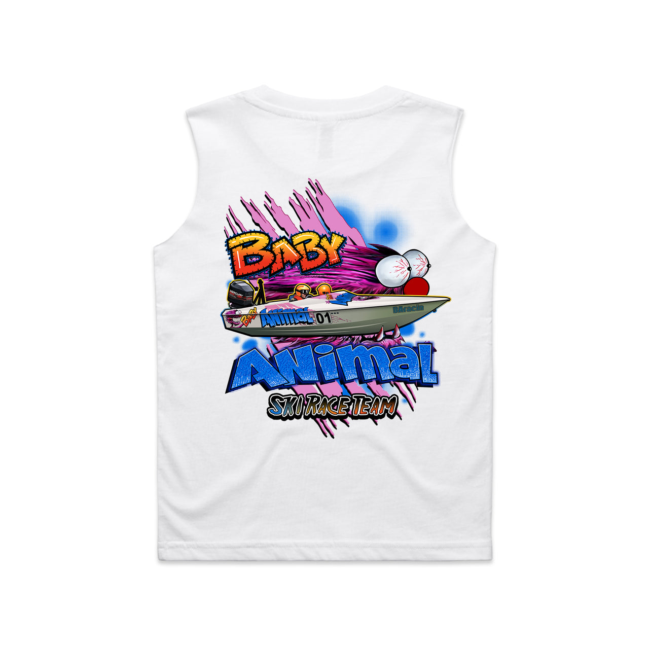 Baby Animal Ski Race Team Kids Tank