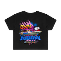 Thumbnail for Baby Animal Ski Race Team Ladies Crop Tee