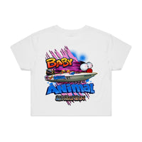 Thumbnail for Baby Animal Ski Race Team Ladies Crop Tee