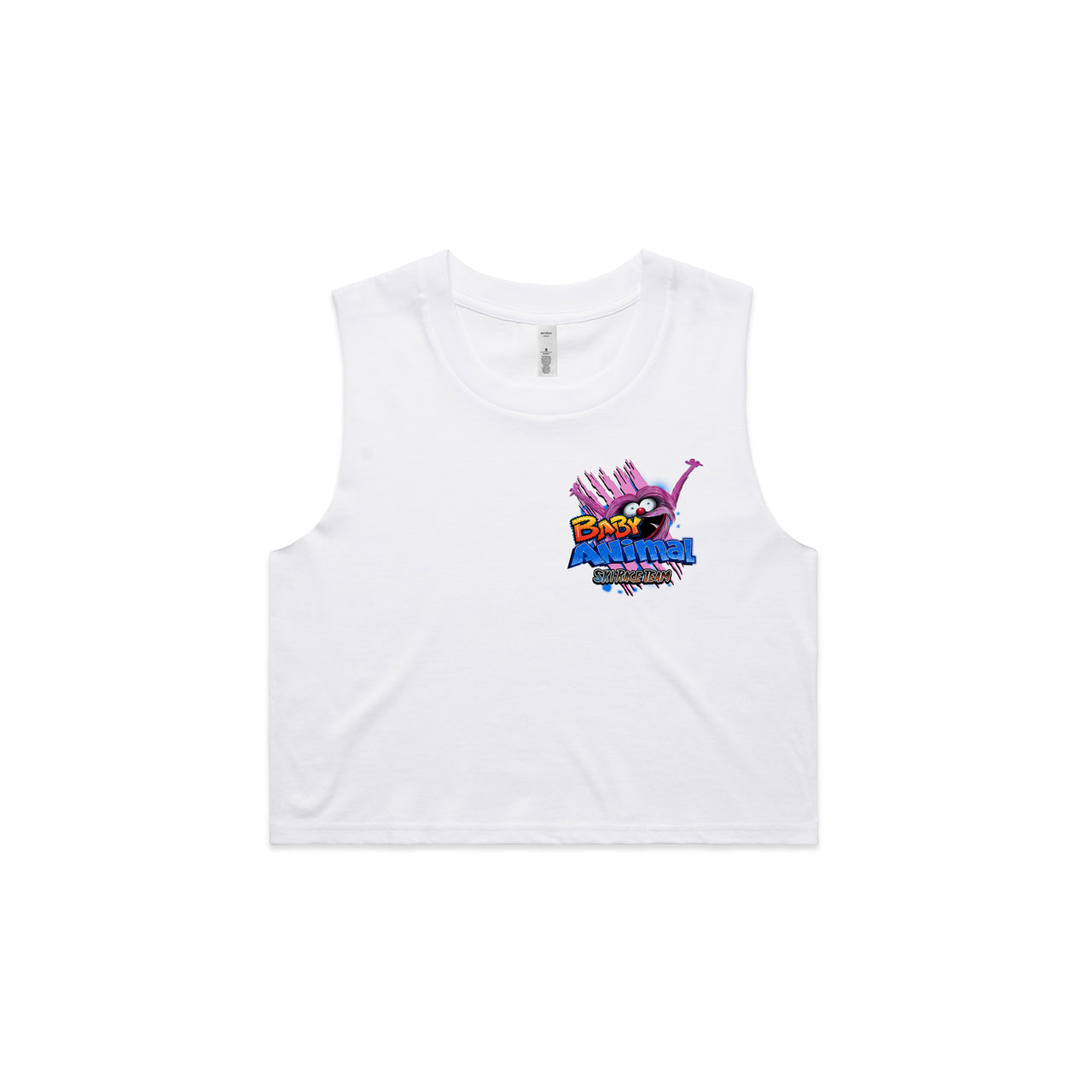 Baby Animal Ski Race Team Ladies Crop Tank