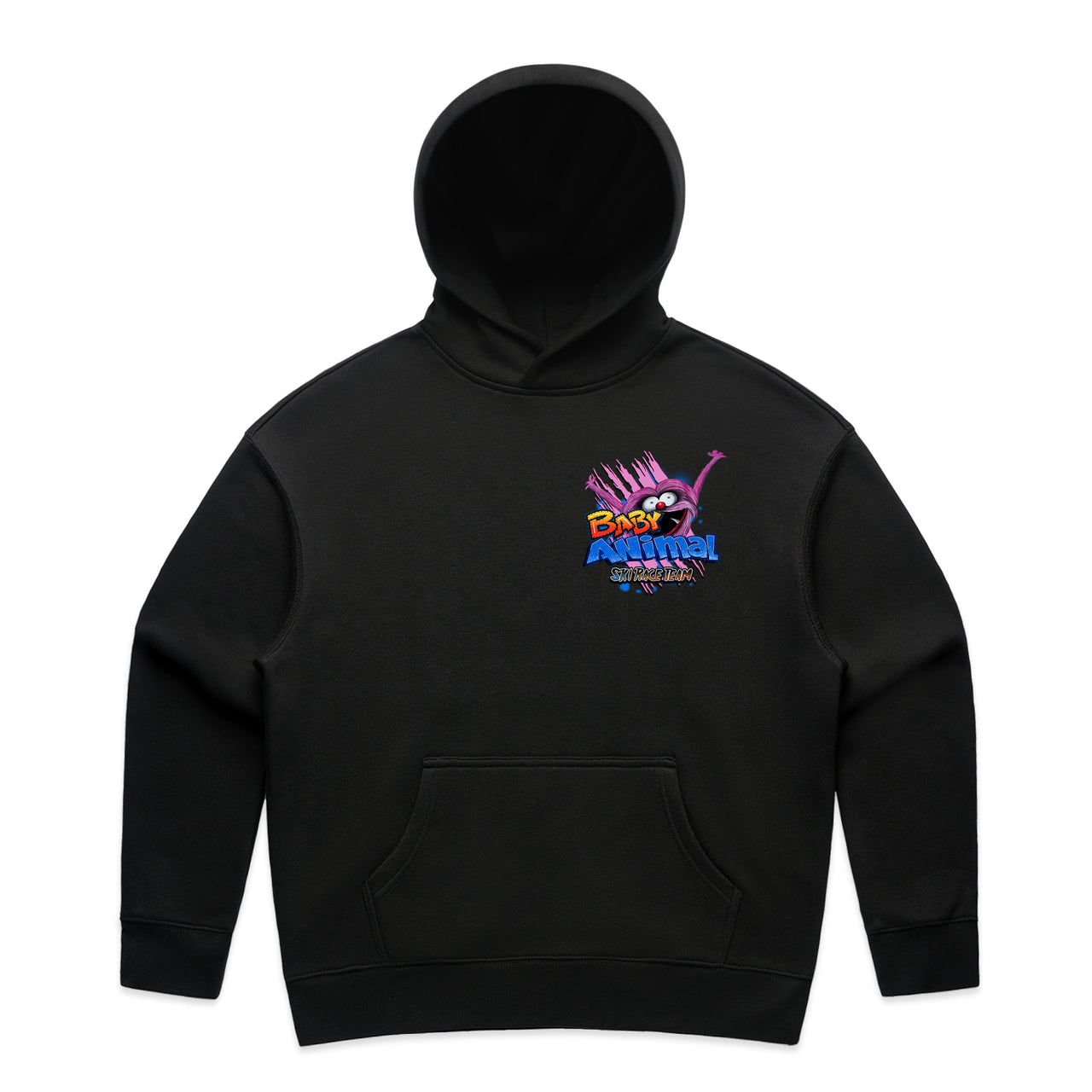 Baby Animal Ski Race Team Ladies Relax Hoodie