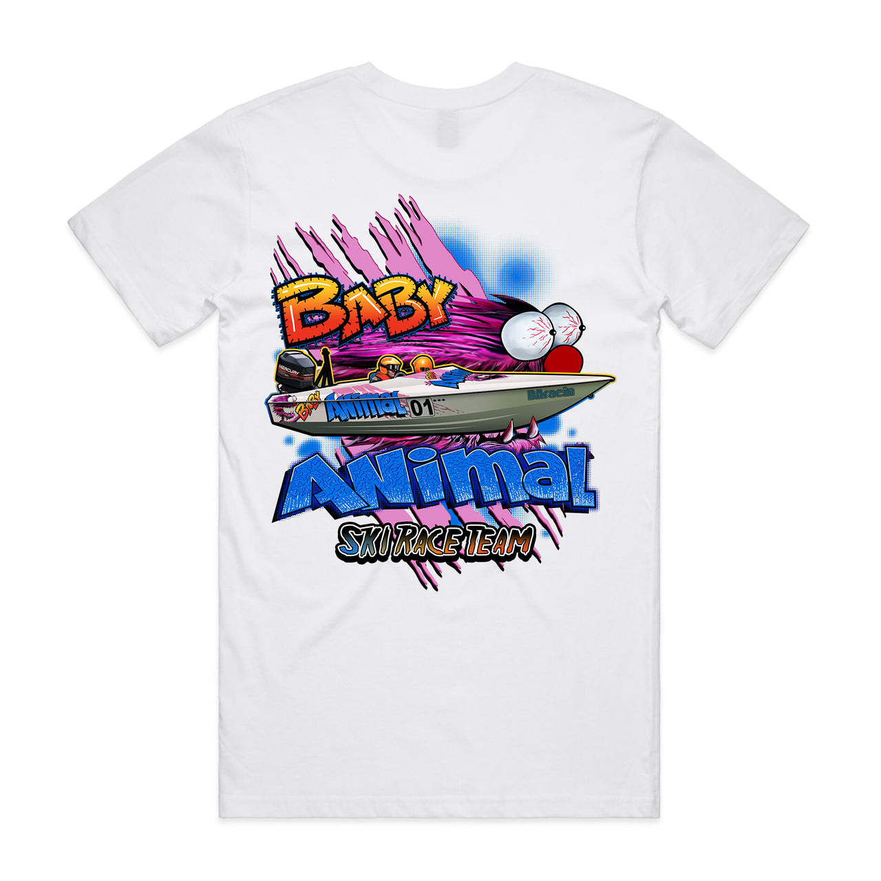 Baby Animal Ski Race Team Men's Tee