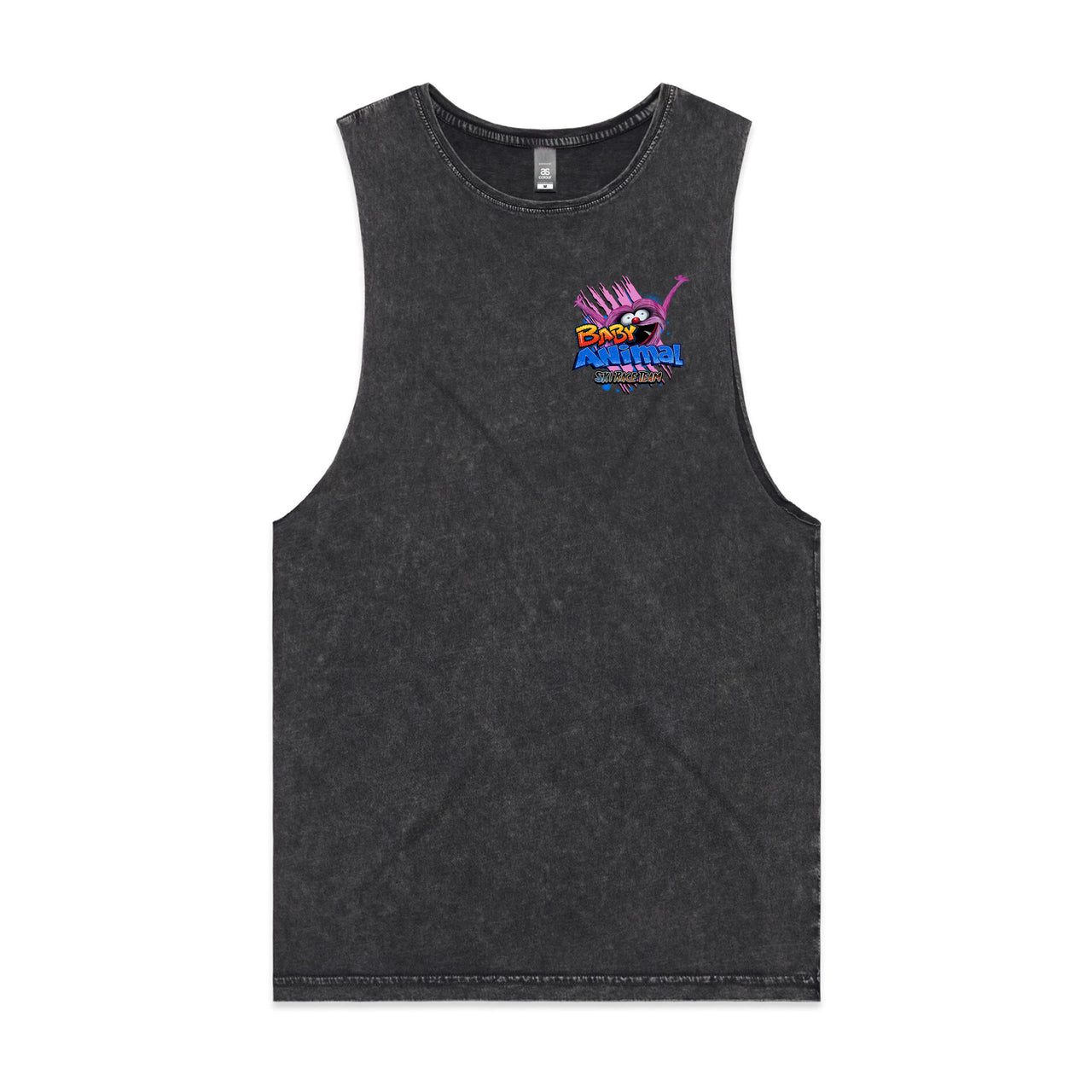 Baby Animal Ski Race Team Men's Stone Wash Tank