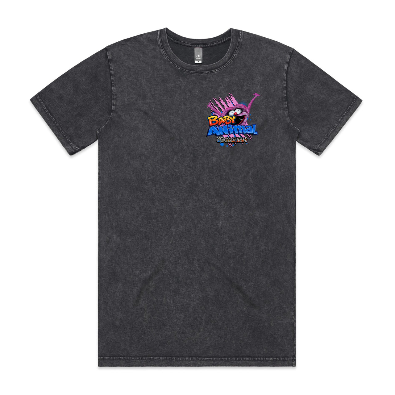 Baby Animal Ski Race Team Men's Stone Wash Tee