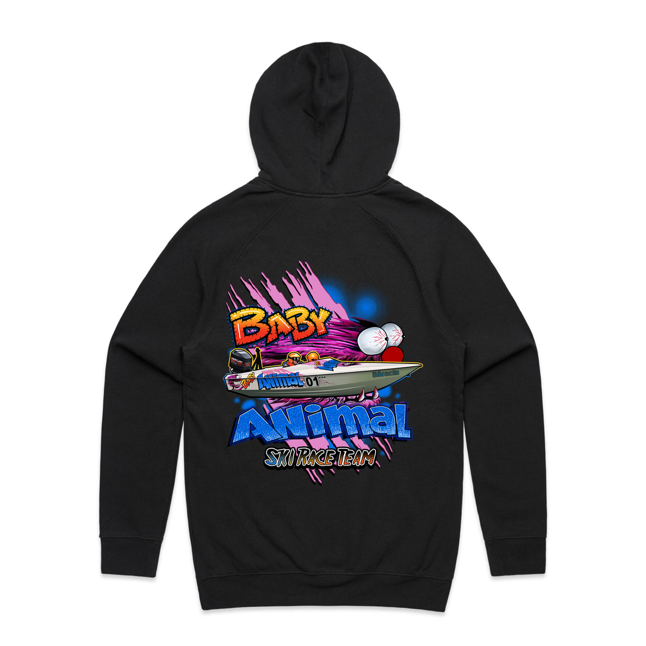 Baby Animal Ski Race Team Men's Hoodie