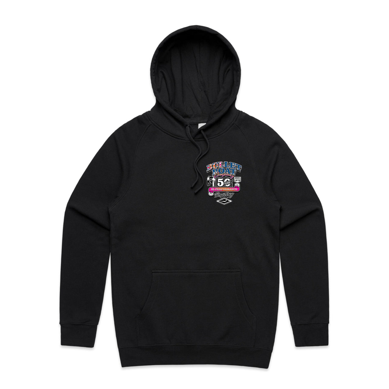 Bullet Boats 50th Anniversary Full On Adult Hoodie