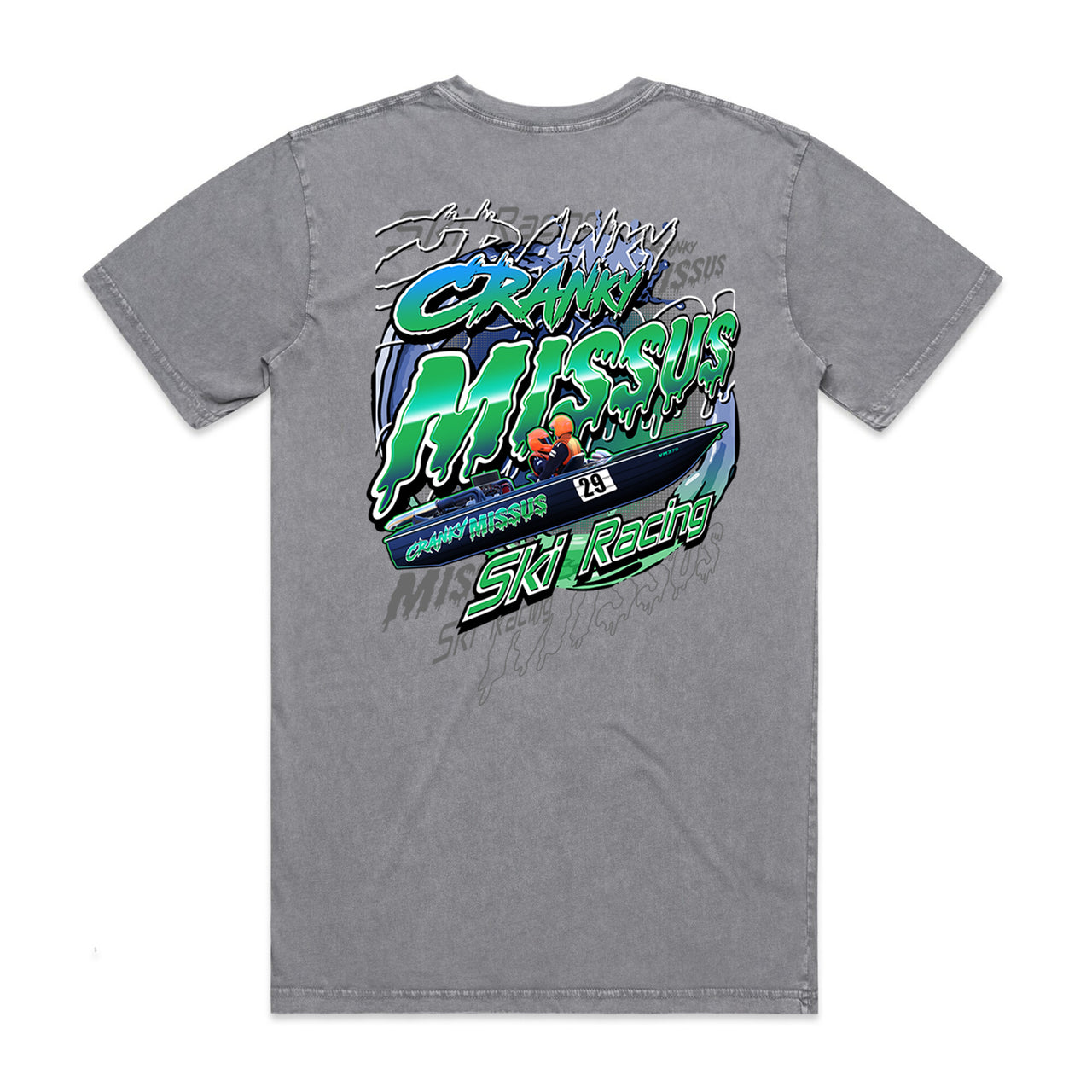 Cranky Missus Ski Racing Men's Stone Wash Tee