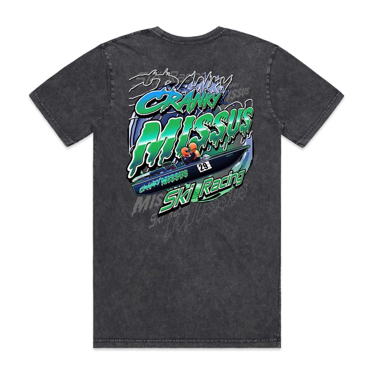 Cranky Missus Ski Racing Men's Stone Wash Tee