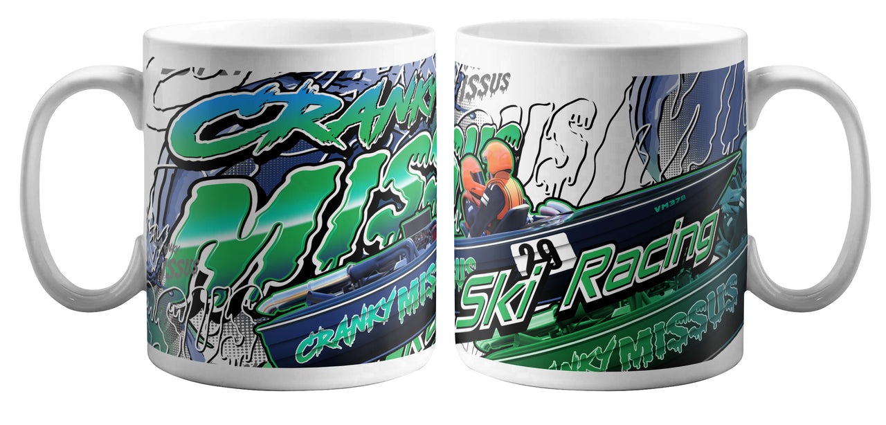 Cranky Missus Ski Racing Coffee Mug