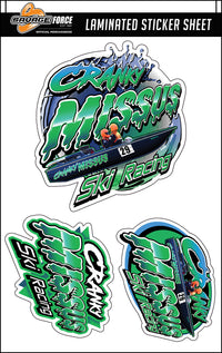 Thumbnail for Cranky Missus Ski Racing Sticker Sheet