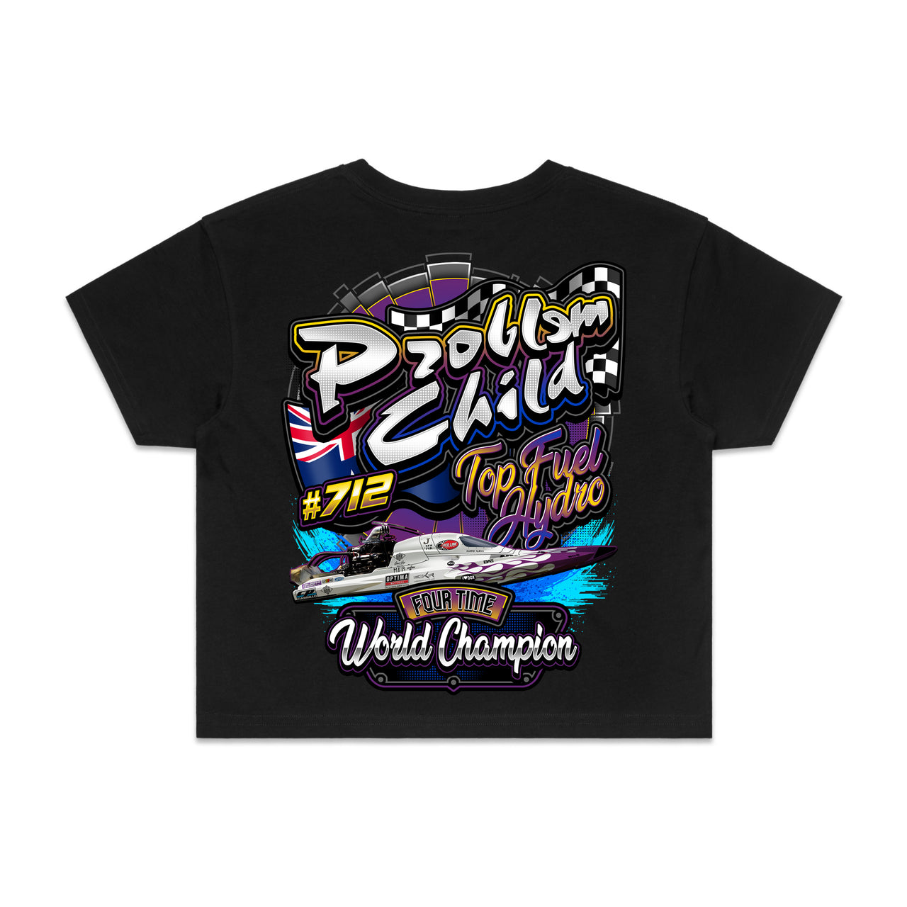 Problem Child Top Fuel Hydro Ladies Crop Tee