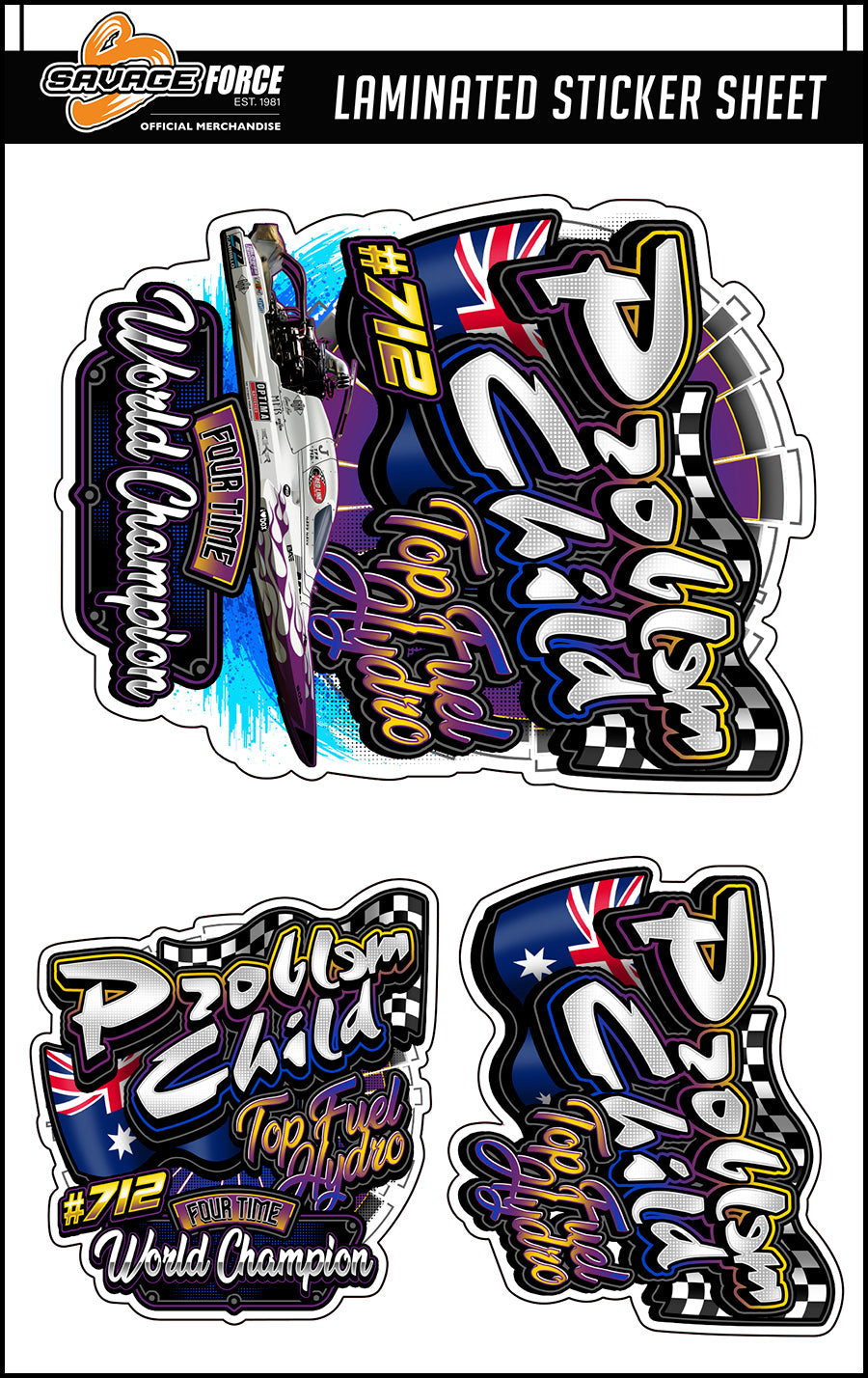 Problem Child Top Fuel Hydro Sticker Sheet