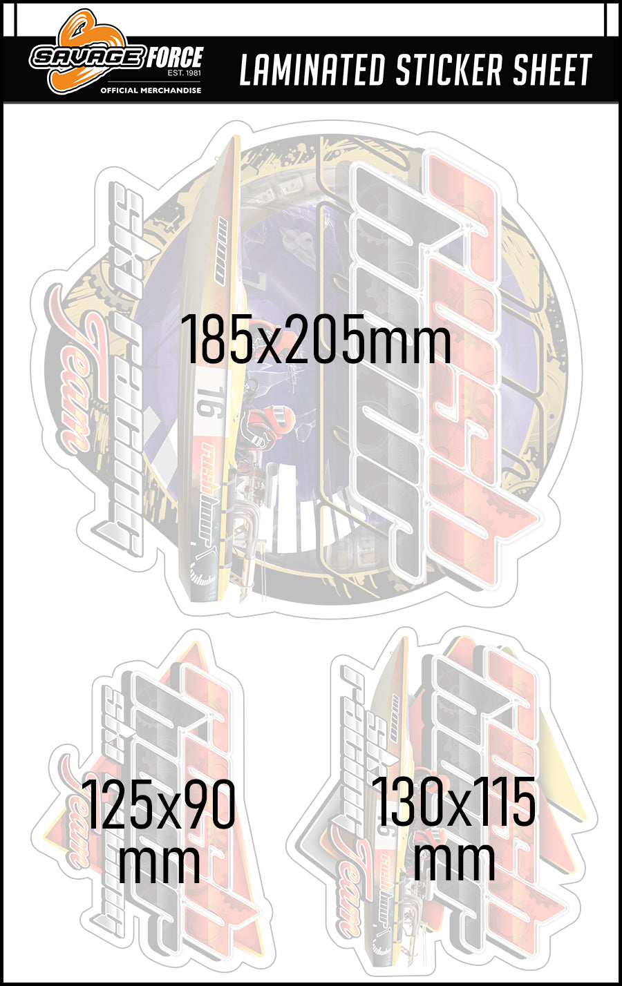 Rush Hour Ski Racing Team Sticker Sheet