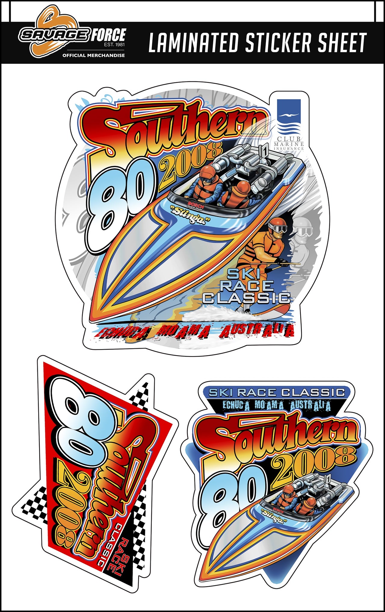 S80 2008 Stinga Sticker Sheet