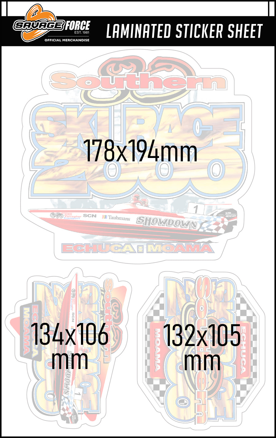 S80 2000 Showdown Sticker Sheet