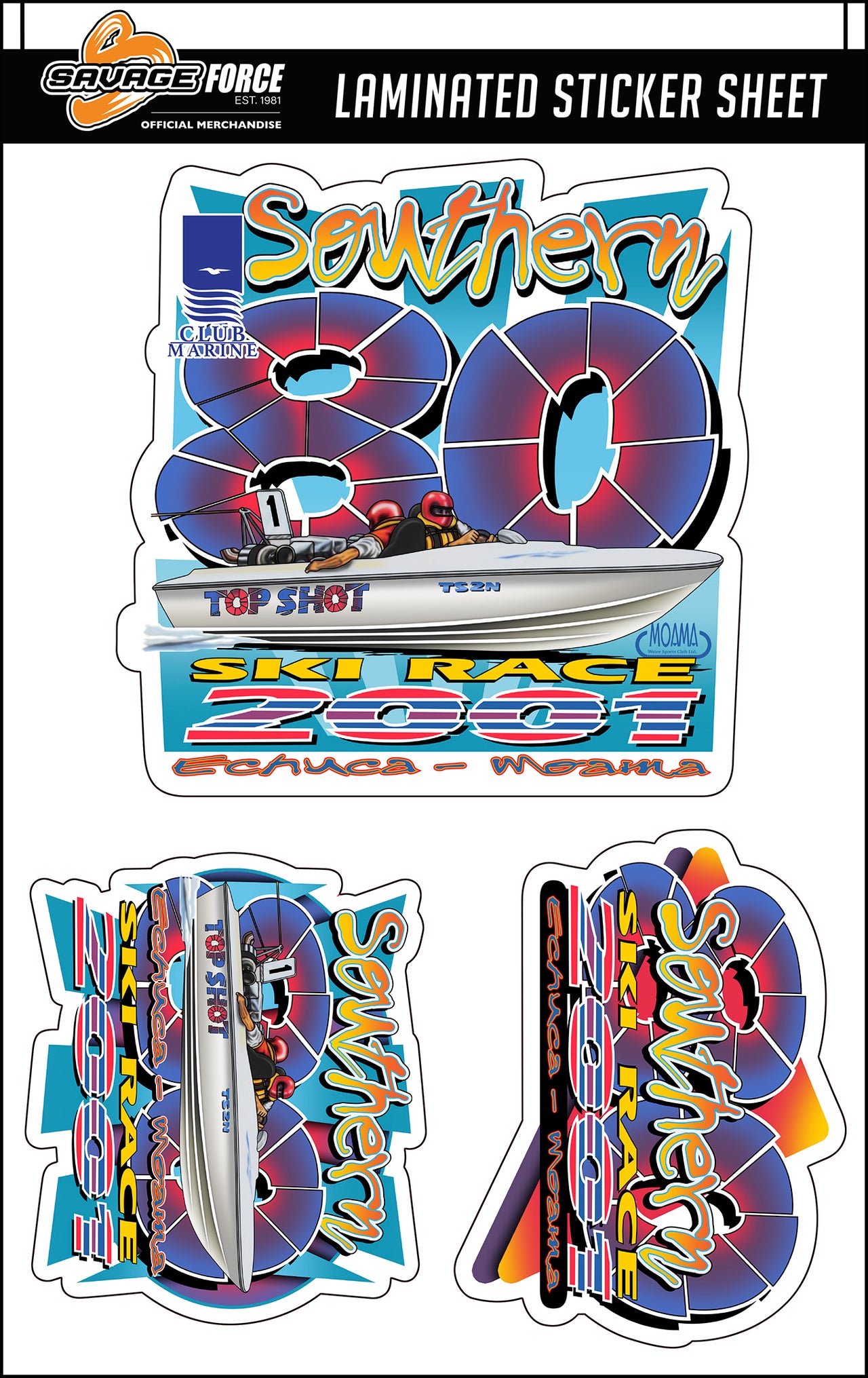 S80 2001 Top Shot Sticker Sheet