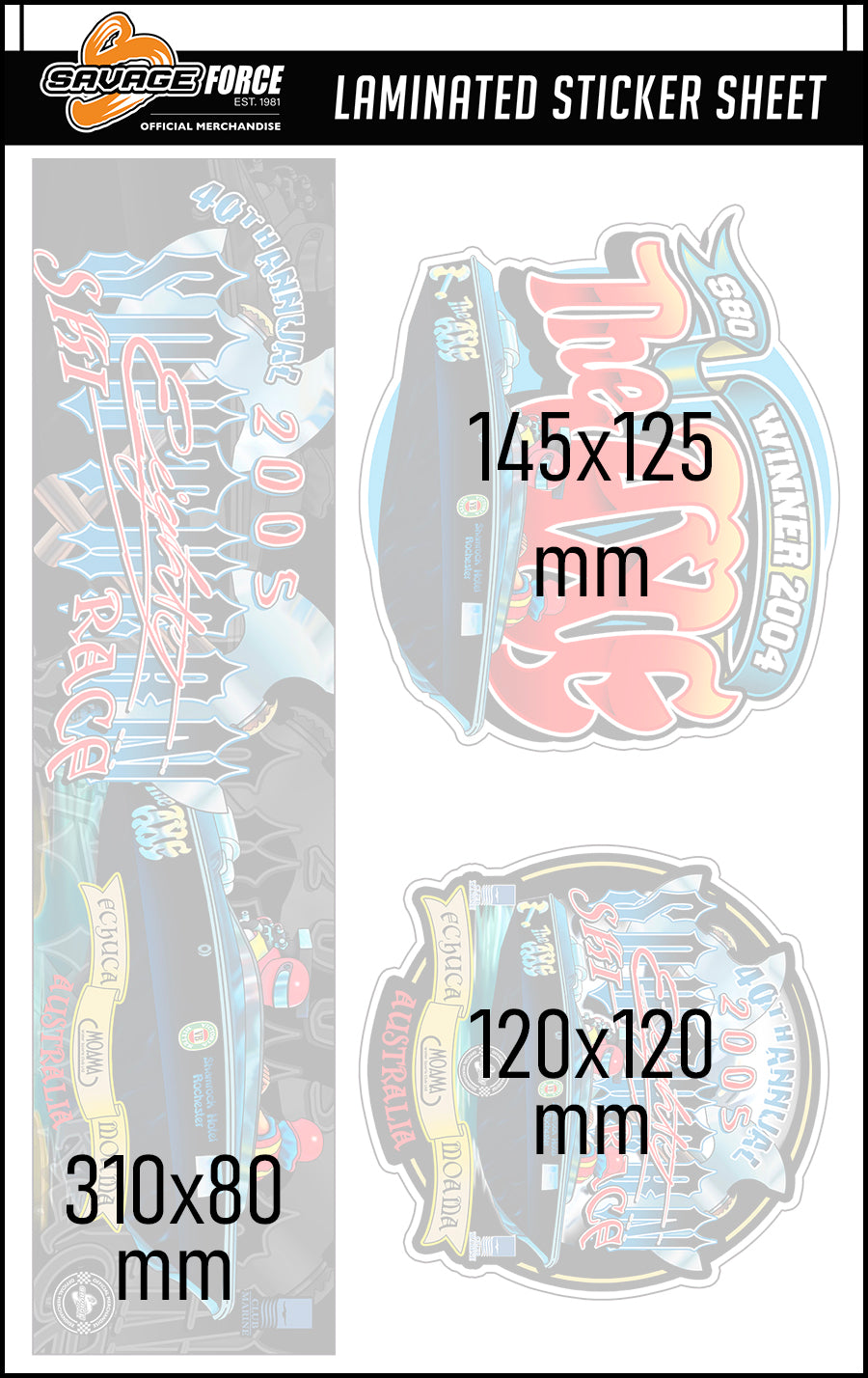 The AXE Southern 80 Sticker Sheet