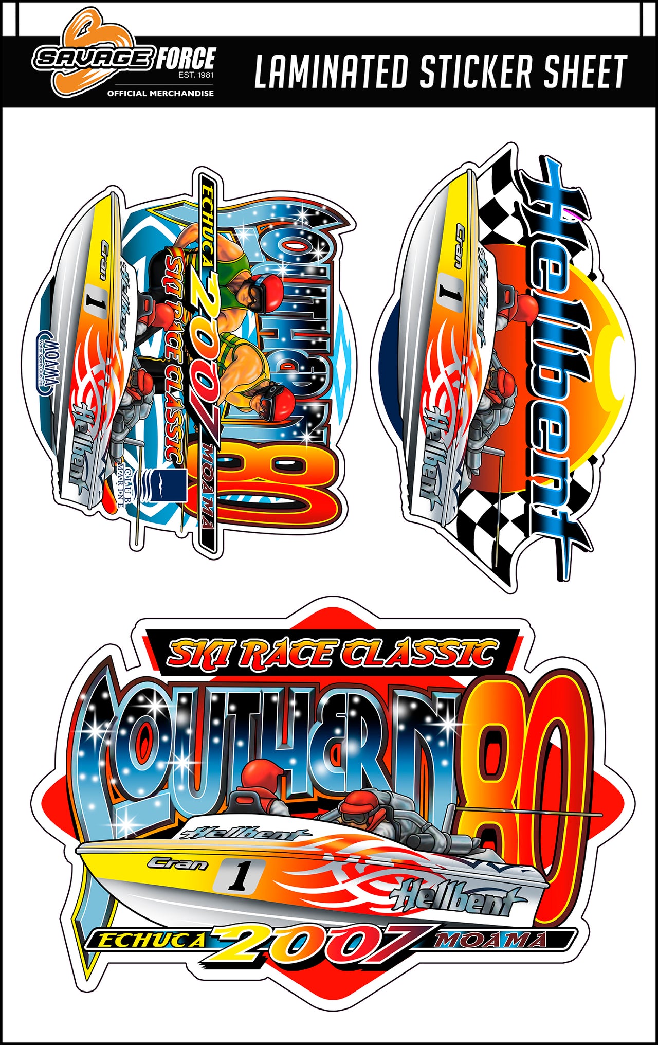 Hellbent Southern 80 2007 Sticker Sheet