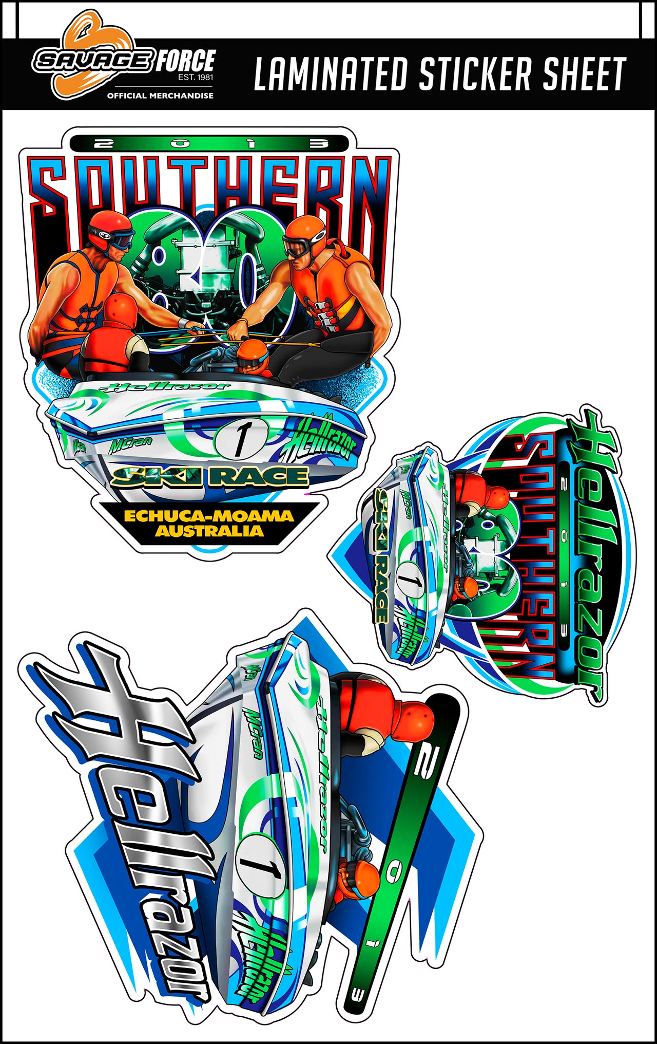 Hellrazor Southern 80 2013 Sticker Sheet