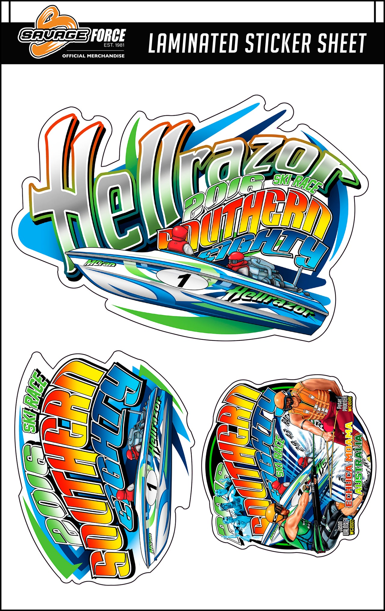 Hellrazor Southern 80 2016 Sticker Sheet