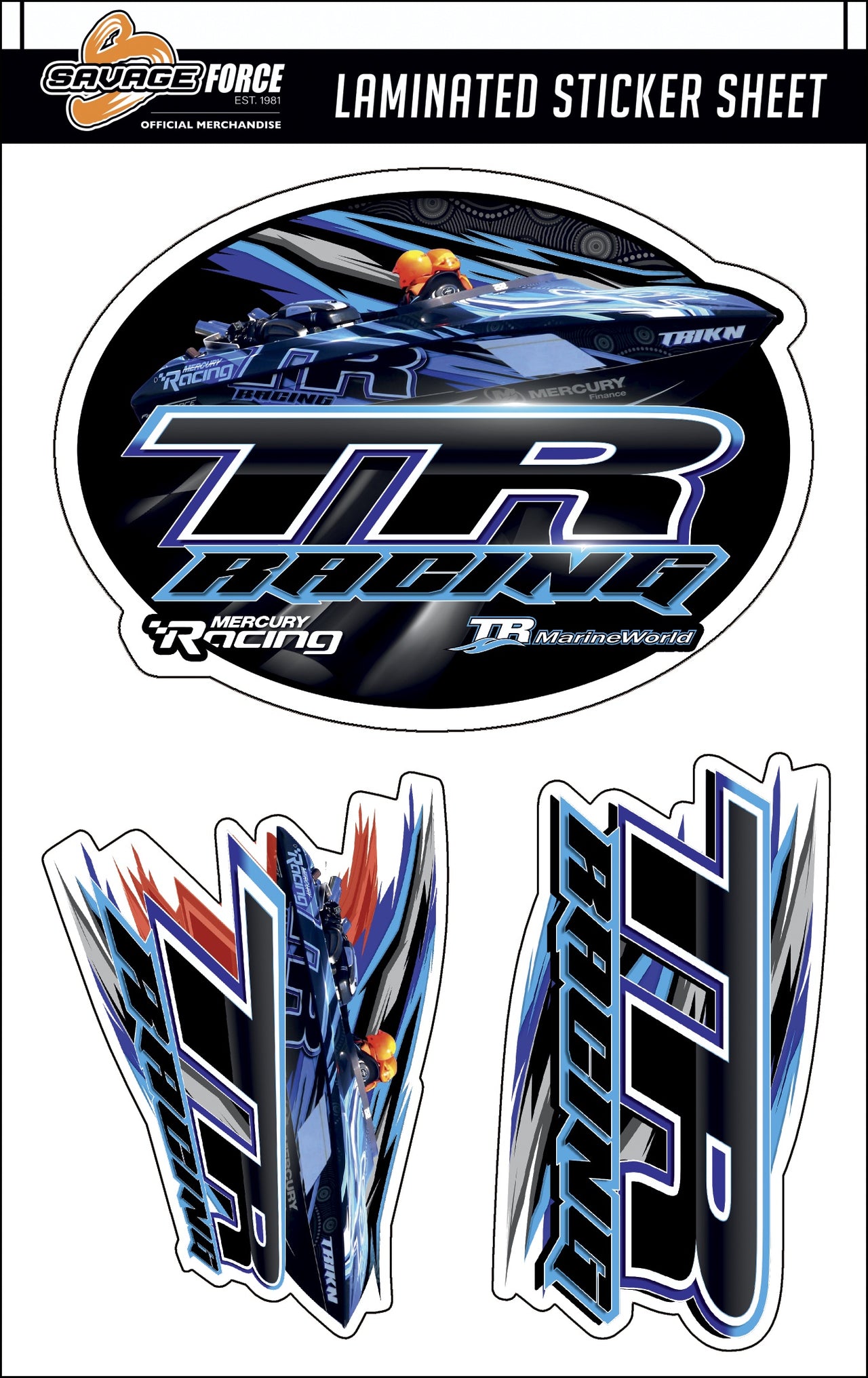 TR Racing Sticker Sheet